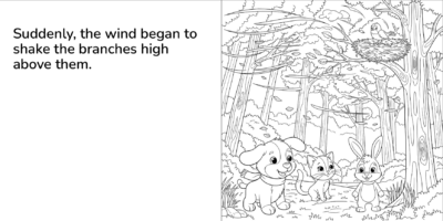 Coloring books for kids 4-8 – story-based animal adventure